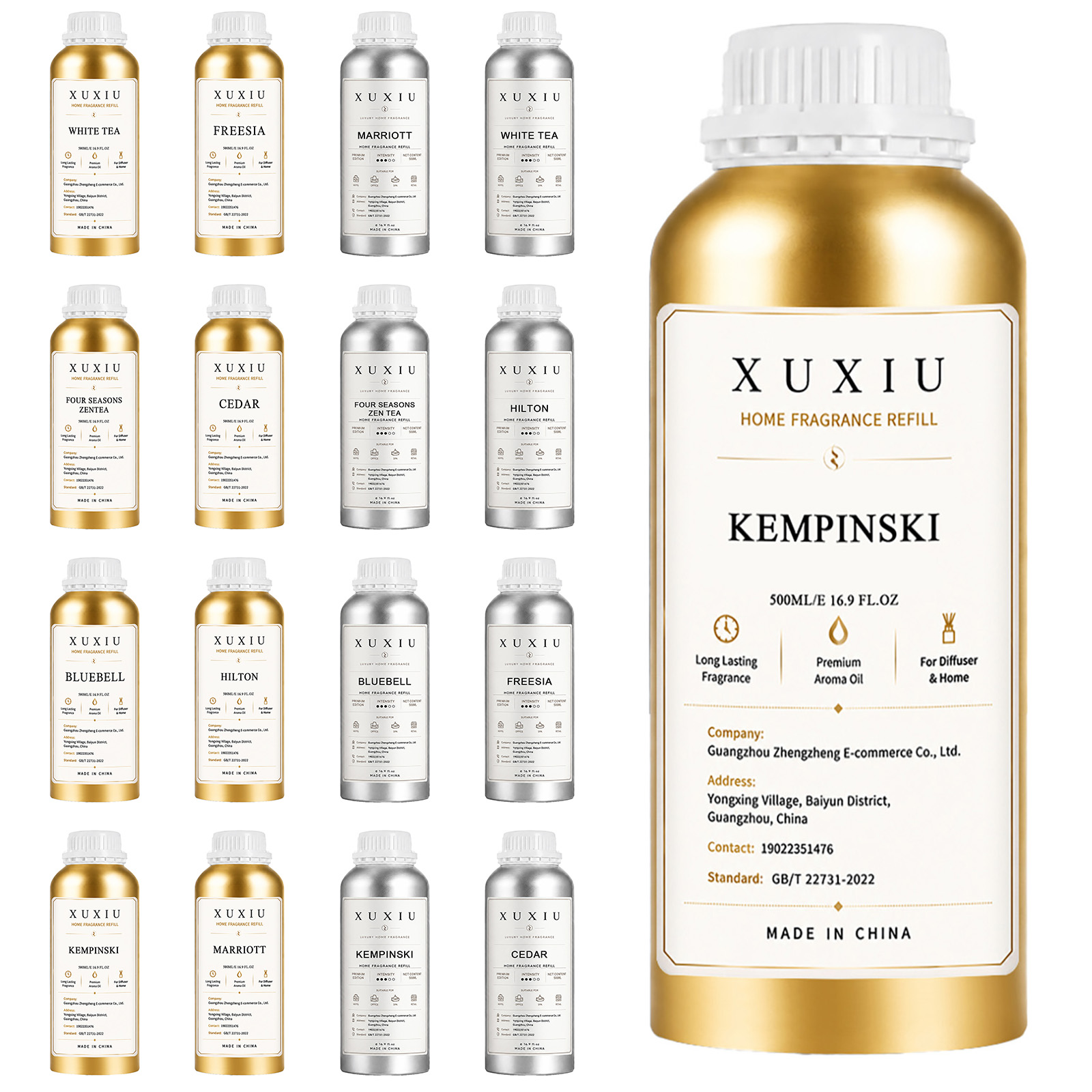 Home Fragrance Refill - 500ML Uzun Süreli Ateşsiz Yağ Bazlı