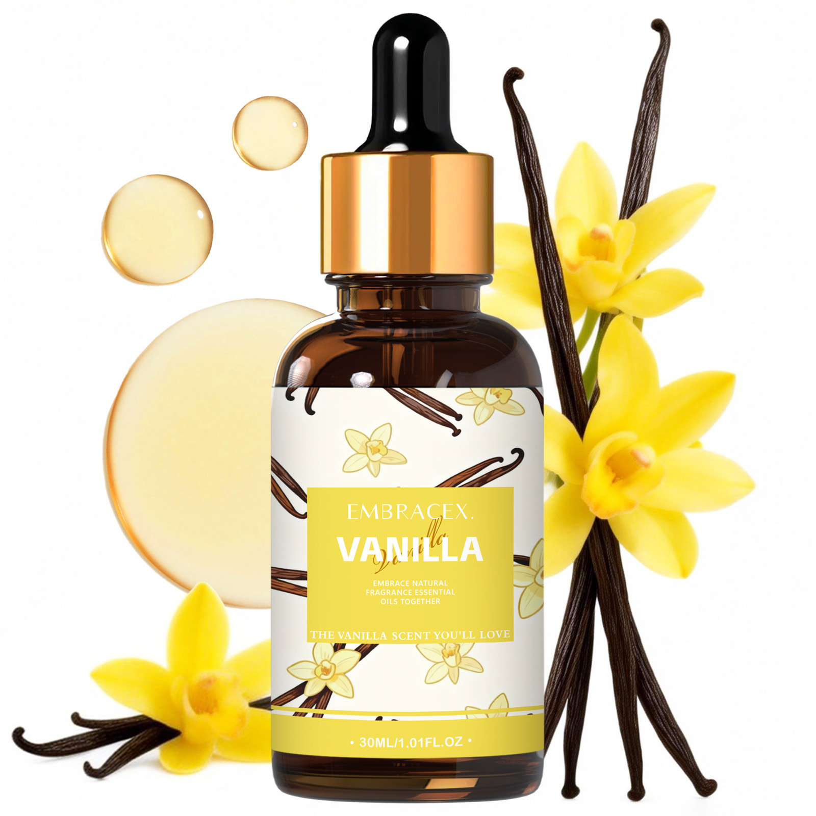 Home Fragrance Gift - 30ml Vanilya Esansiyel Yağı Difüzörler İçin