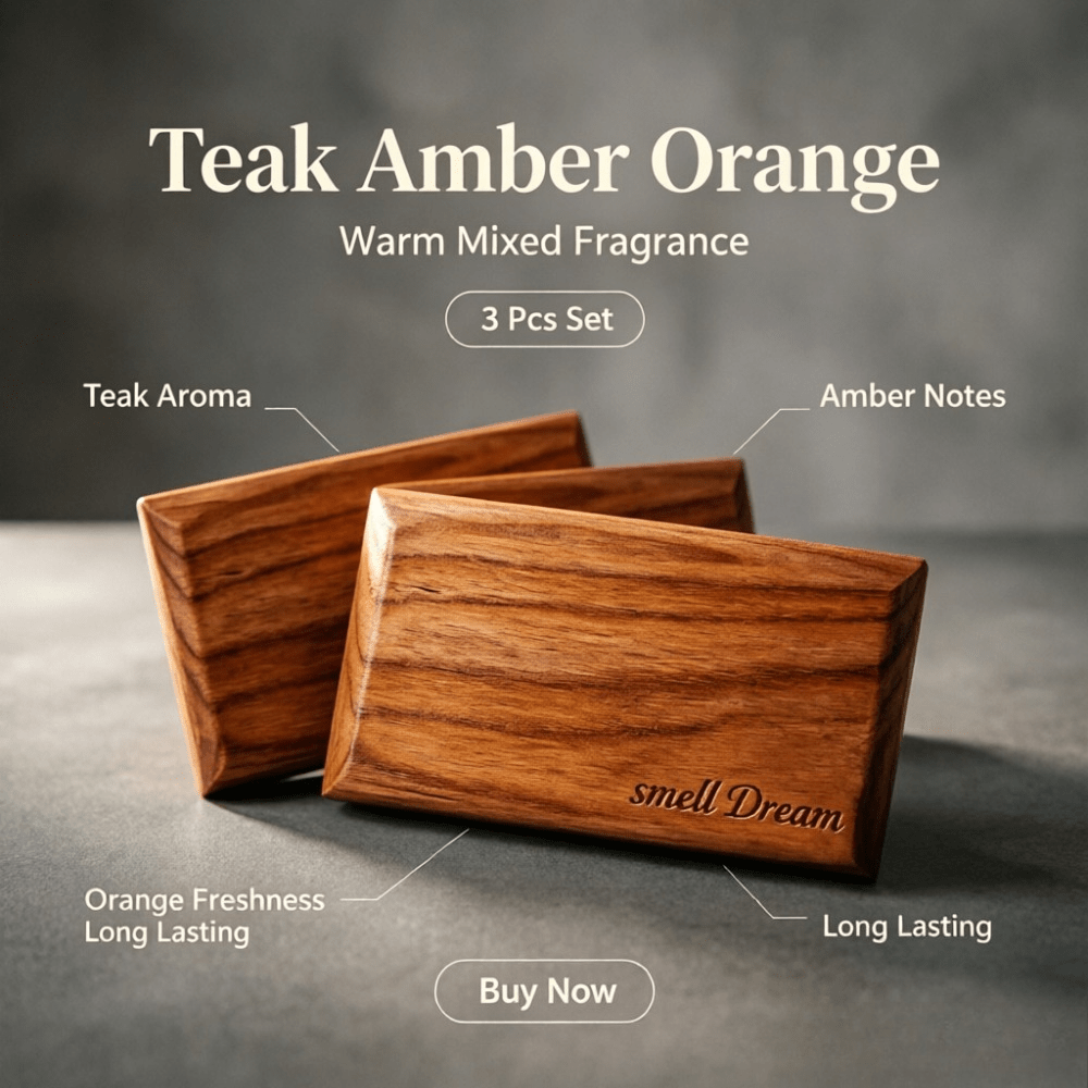Home Fragrance Collection - Araba Kokusu Tik Ağacı Amber Portakal